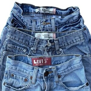 Levi's Boys Blue Denim Jeans Medium Wash, Set of 3, Size 10